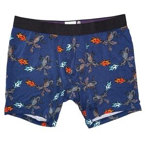 MeUndies Mens Medium Blue Fire Dragon Modal Boxer Briefs NWOT